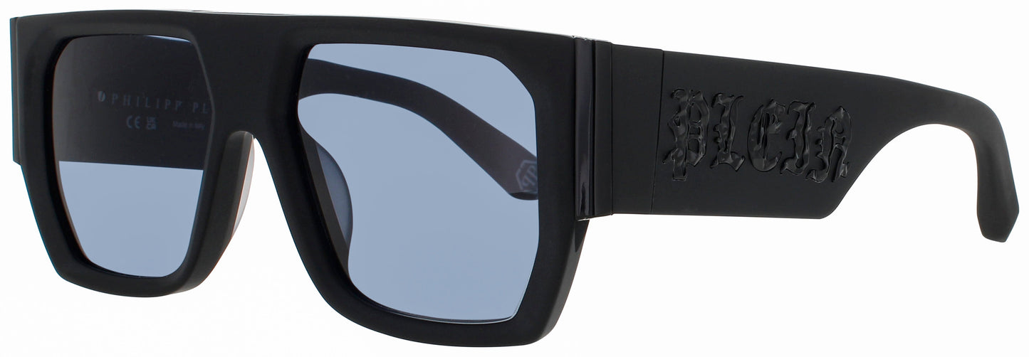 Philipp Plein SPP094M Frame SANDBLASTED BLACK Lens GREY GRADIENT