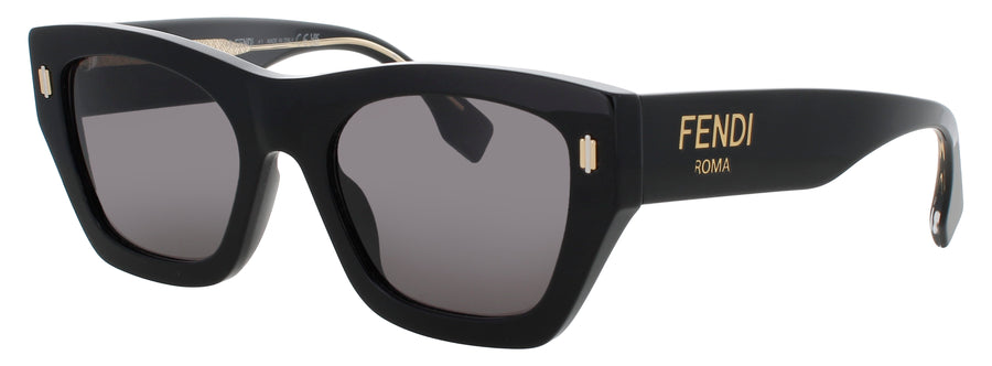 FENDI FE40100I Frame SHINY BLACK Lens SMOKE