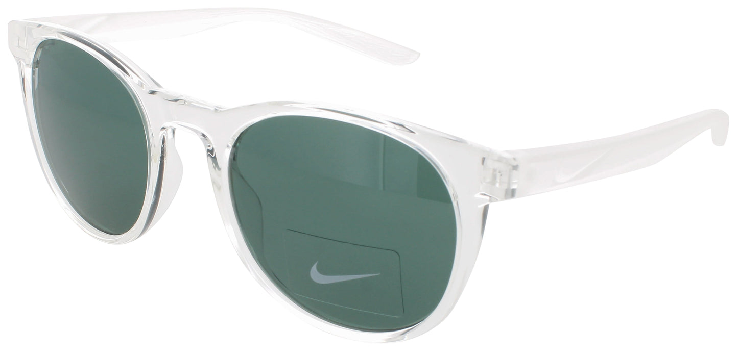 NIKE HORIZON ASCENT DJ9920 Frame CLEAR/WHITE Lens GREEN