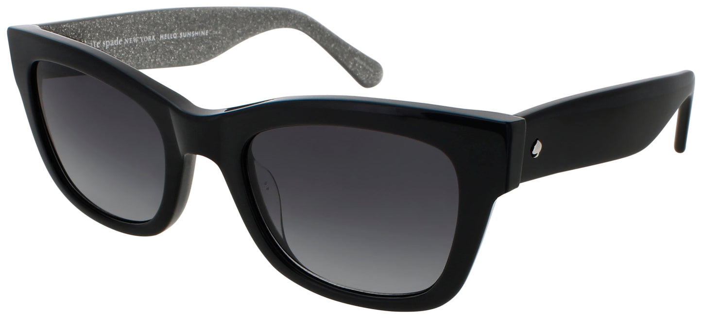 KATE SPADE AIMEE/S Frame BLACK GLITTER GREY Lens DARK GREY GRADIENT