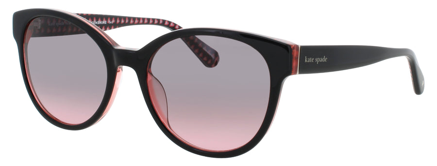 KATE SPADE NATHALIE/G/S/US Frame BLACK Lens GREY TO PINK GRADIENT