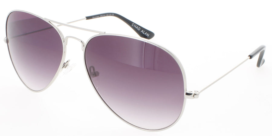 CHADALAN BRANDEN-SIL Frame SILVER Lens PURPLE GRADIENT