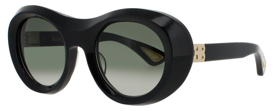 BUGATTI 03 Frame BLACK/GOLD Lens GREEN GRADIENT