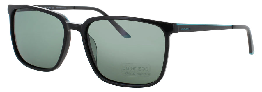 JAGUAR JG37263 Frame MATTE BLACK Lens DARK GREEN POLARIZED