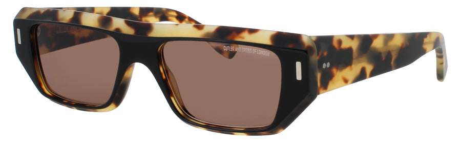 CUTLER AND GROSS CGSN-1367 Frame BLACK ON CAMO Lens BROWN
