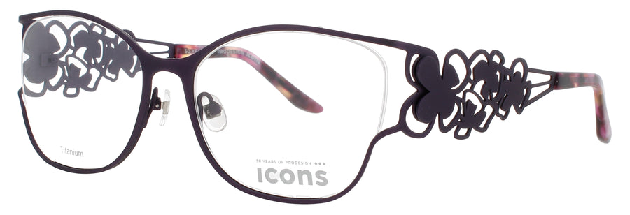 PRODESIGN IRIS-2 Frame MATTE PLUM Lens DEMO