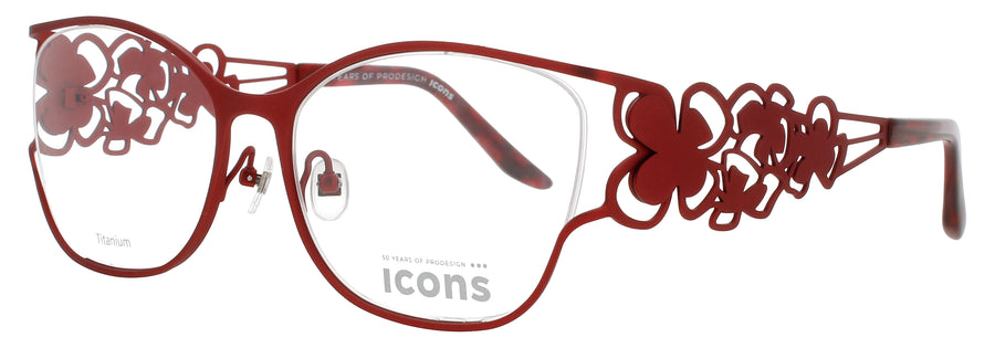 PRODESIGN IRIS-2 Frame MATTE RED Lens DEMO