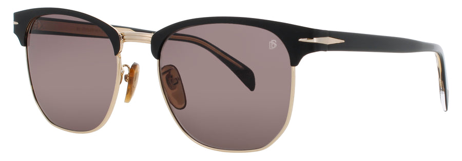 DAVID BECKHAM DB-7057/F/S Frame MATTE BLACK / GOLD Lens SMOKE