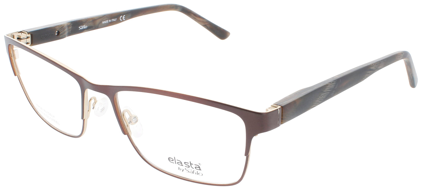 ELASTA E 3123 Frame MATTE BROWN BEIGE Lens DEMO