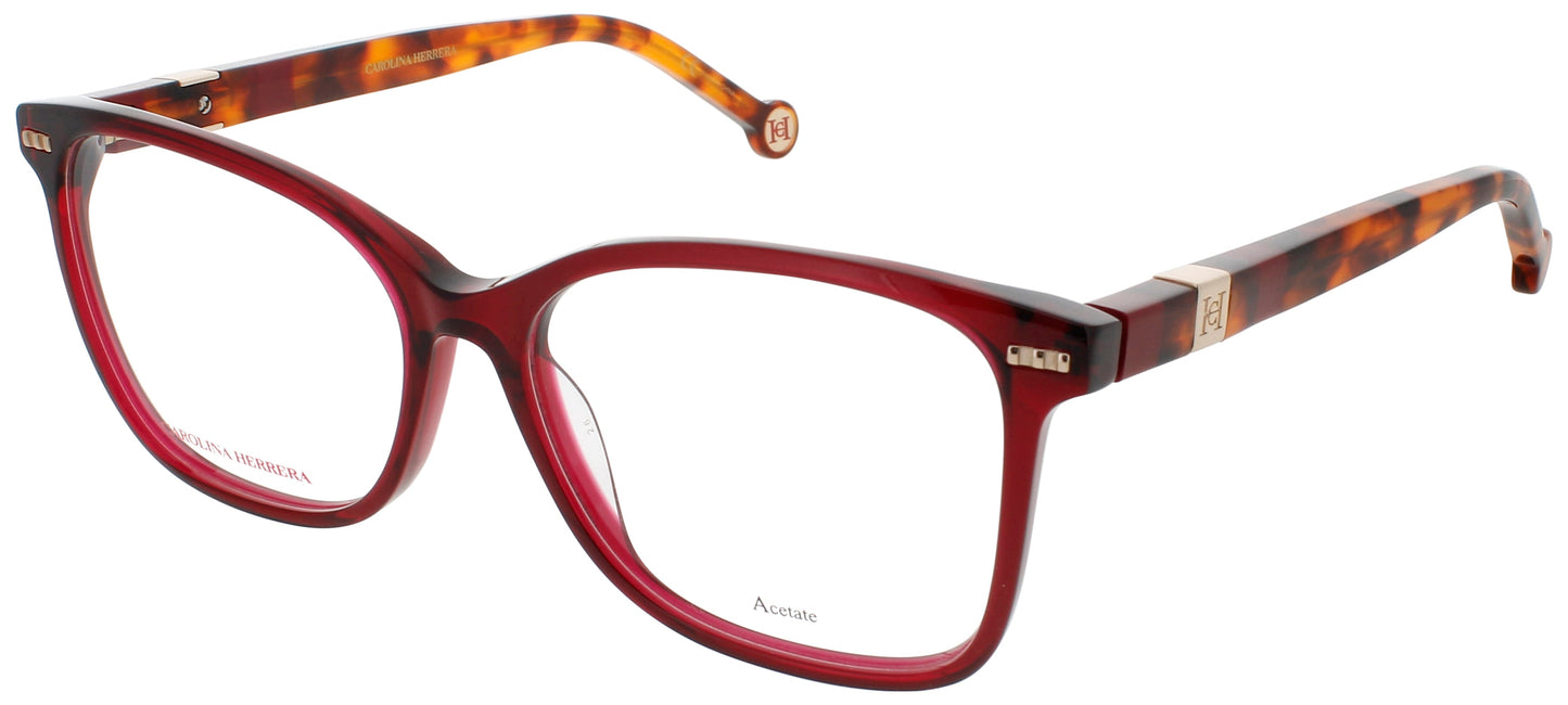 CAROLINA HERRERA HER 0108 Frame BURGUNDY HAVANA Lens DEMO