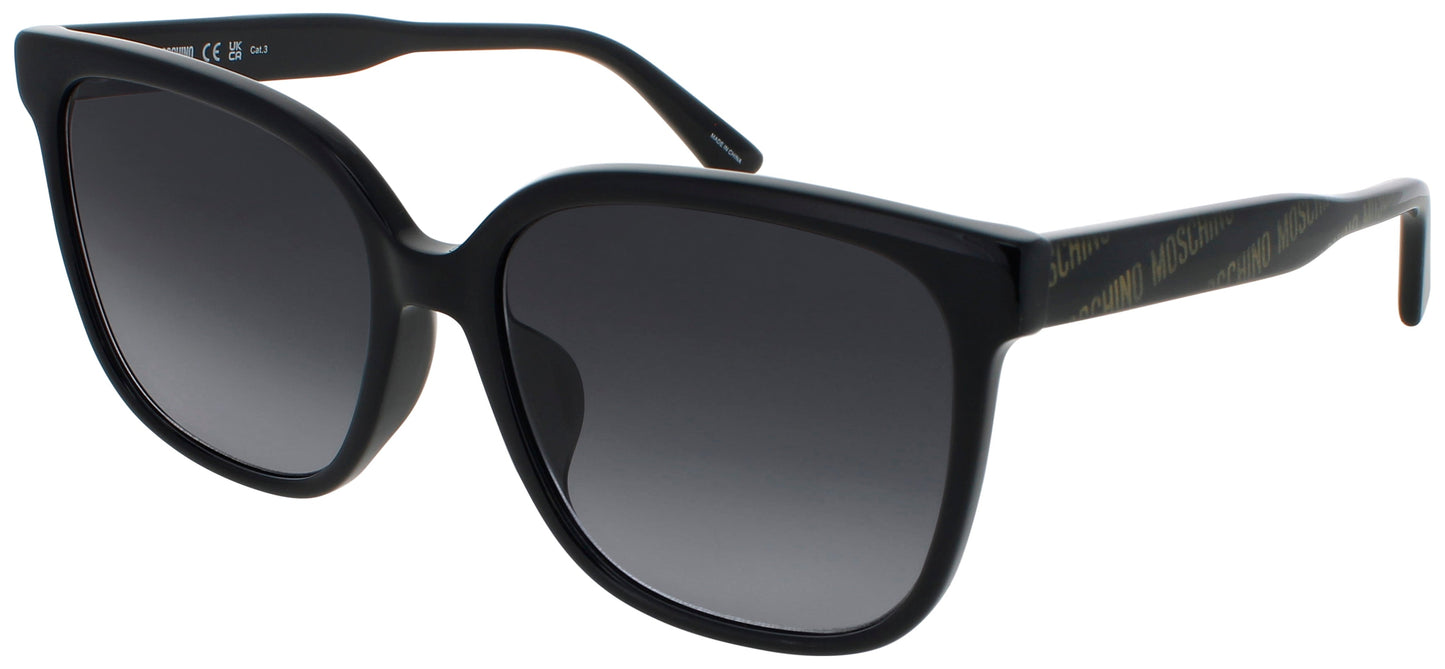 MOSCHINO MOS134/F/S Frame BLACK PATTERN Lens DARK GREY GRADIENT