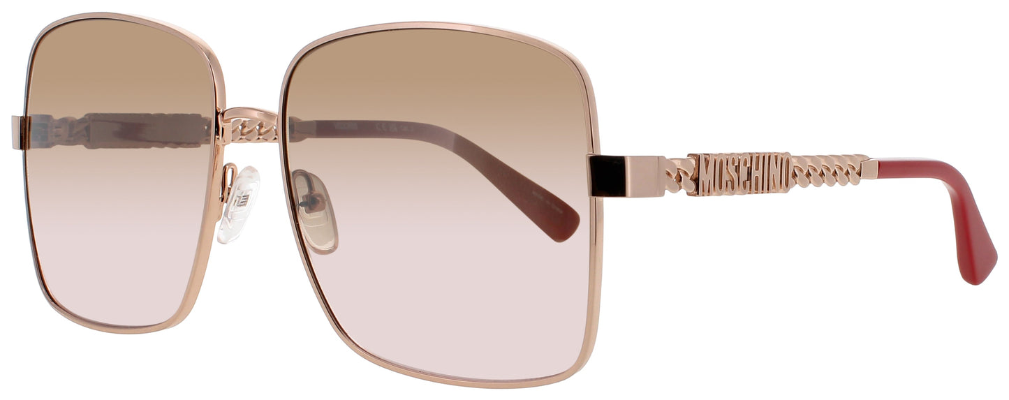 MOSCHINO MOS144/G/S Frame GOLD COPPER Lens BROWN ROSE GRADIENT