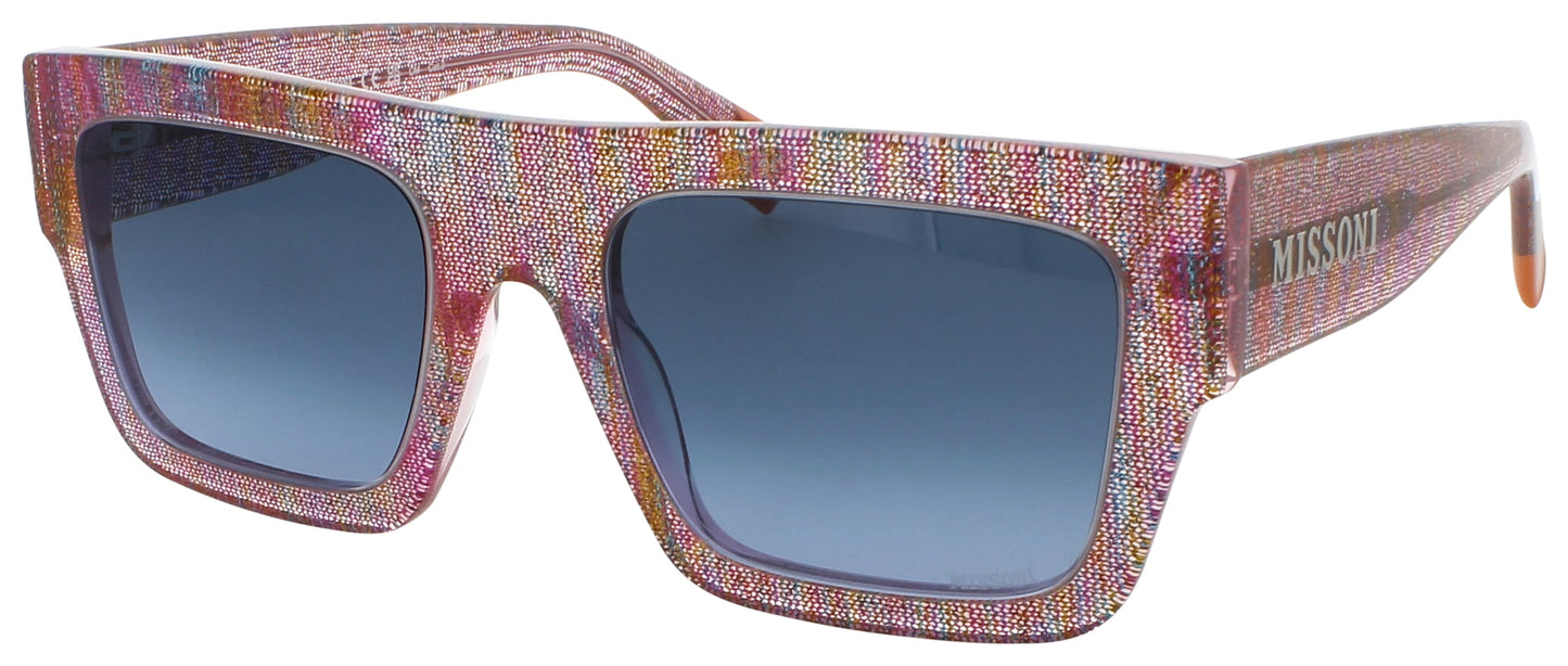 MISSONI MIS 0129/S Frame PINK PATTERN MULTI Lens DARK BLUE GRADIENT