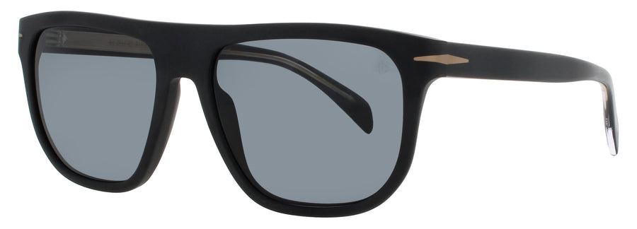 DAVID BECKHAM DB-7111/S Frame MATTE BLACK / GOLD Lens SMOKE