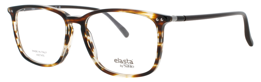 ELASTA E-8004 Frame STRIPED BLACK / WHITE Lens DEMO