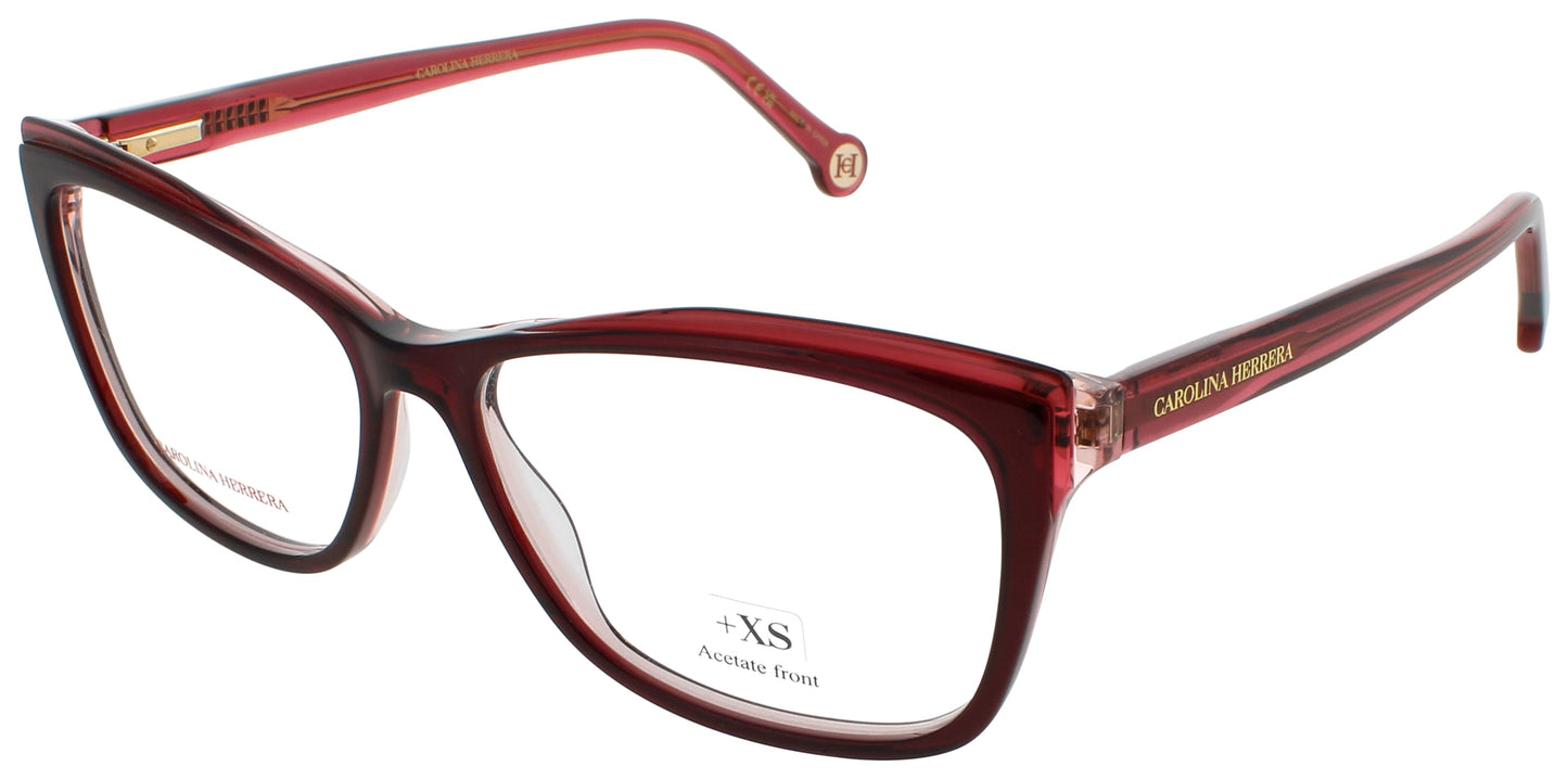 CAROLINA HERRERA HER 0208 Frame BURGUNDY RED Lens DEMO