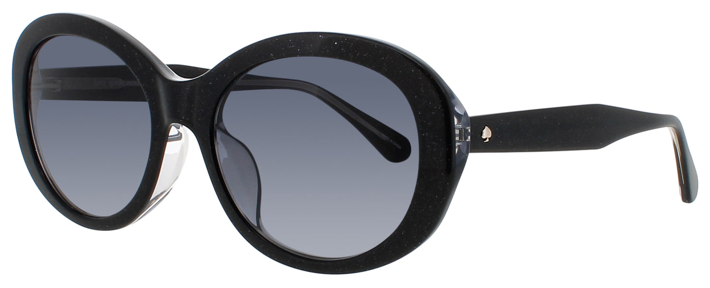 KATE SPADE AVAH/F/S Frame GLITTERY BLACK/CLEAR Lens GRADIENT DARK GREY