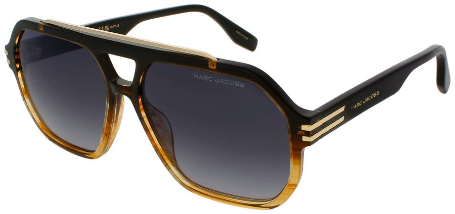 MARC JACOBS MARC 753/S Frame BROWN HORN GOLD Lens DARK GREY GRADIENT