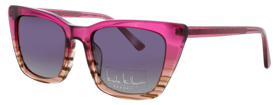 NICOLE MILLER MONACO Frame FUSCHIA FADE Lens GREY GRADIENT POLARIZED