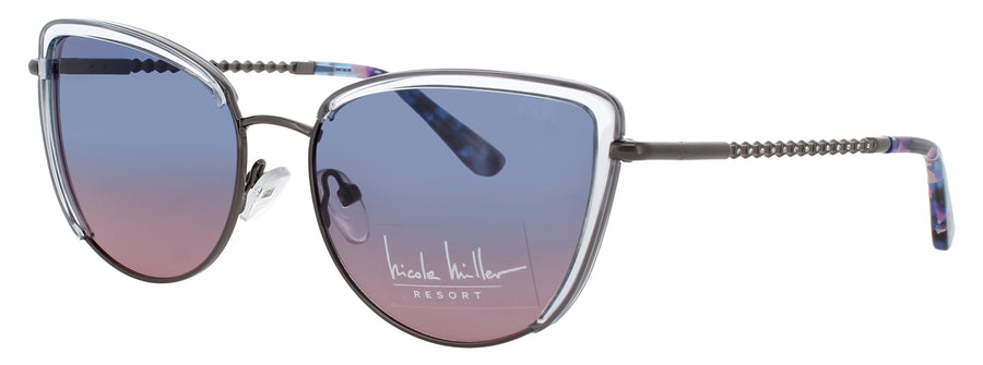 NICOLE MILLER MONTE CARLO Frame BLUE CRYSTAL Lens VIOLET TO ROSE GRADIENT POLARIZED