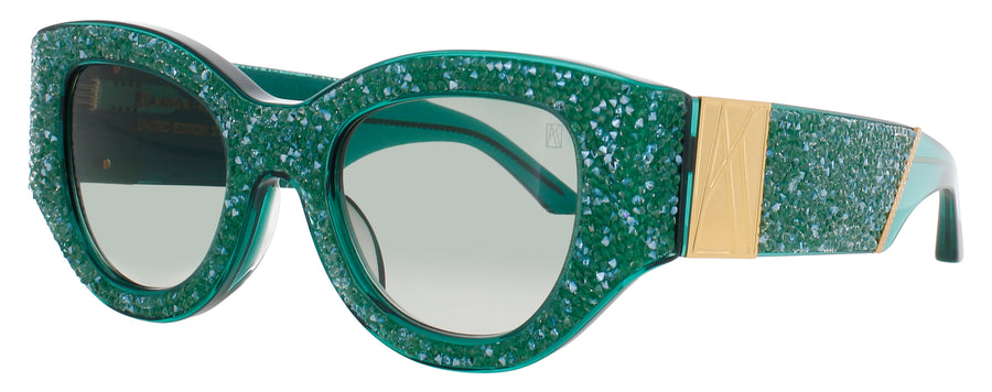 ANNA-KARIN KARLSSON LUCKY GOES TO VEGAS Frame EMERALD CRYSTAL Lens GREEN GRADIENT