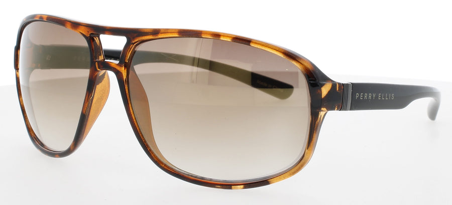 PERRY ELLIS PESUN067 Frame TORTOISE Lens BROWN GOLD FLASH