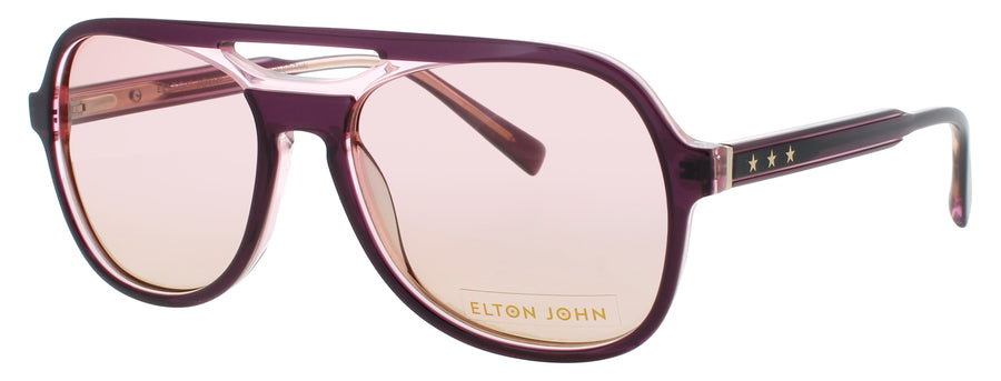 ELTON JOHN SPEAKEASY Frame DARK PURPLE Lens ROSE TO YELLOW GRADIENT