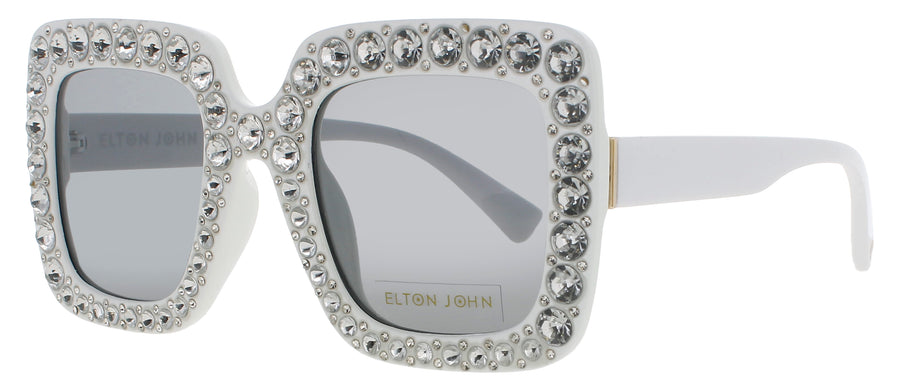 ELTON JOHN BLING2-2 Frame WHITE Lens SMOKE