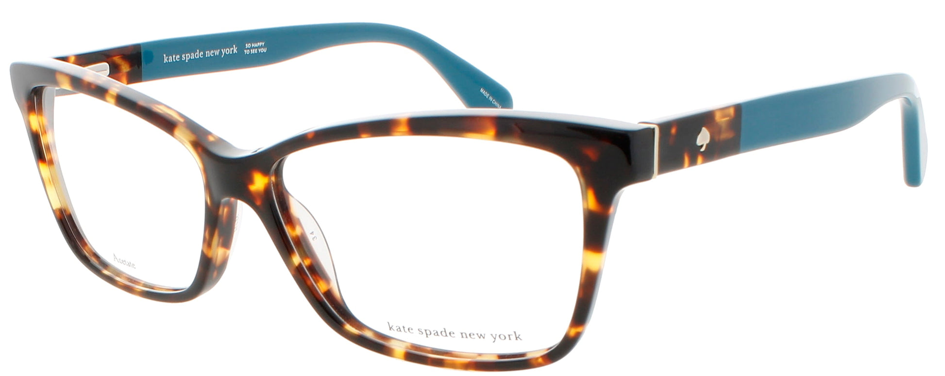 KATE SPADE CAMBERLY Frame HAVANA TURQUOISE Lens DEMO