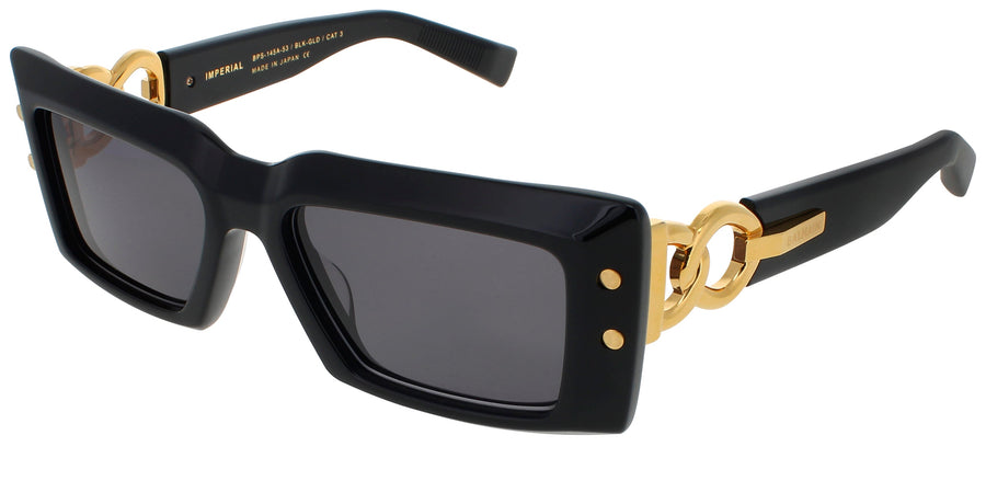 BALMAIN IMPERIAL Frame BLACK/GOLD Lens DARK GREY