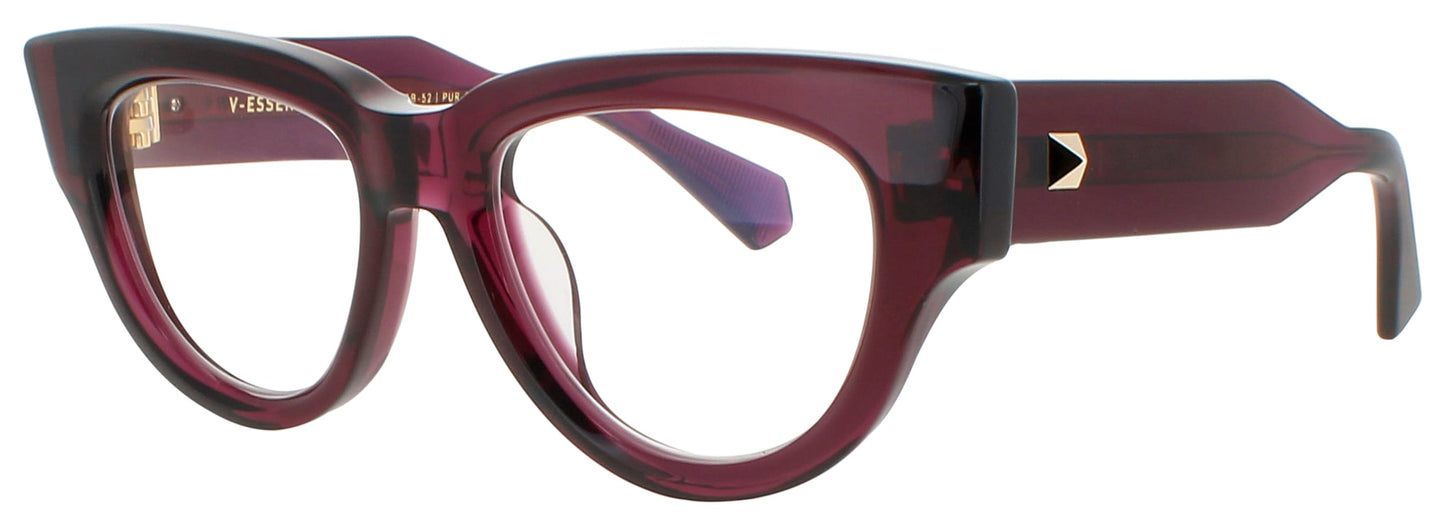 VALENTINO V-ESSENTIAL- III Frame CRYSTAL PURPLE - YELLOW GOLD Lens DEMO