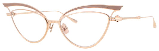 VALENTINO V-GLASSLINER Frame ROSE GOLD - NUDE ENAMEL Lens DEMO