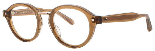 VALENTINO V-ESSENTIAL- IV Frame CRYSTAL BROWN - ANTIQUED WHITE GOLD Lens DEMO