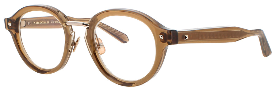 VALENTINO V-ESSENTIAL- IV Frame CRYSTAL BROWN - ANTIQUED WHITE GOLD Lens DEMO