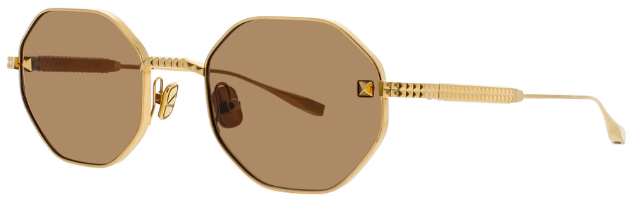 VALENTINO V - STUD Frame GOLD Lens BROWN