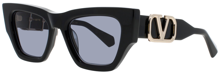 VALENTINO V - SETTE Frame BLACK / GOLD Lens GREY