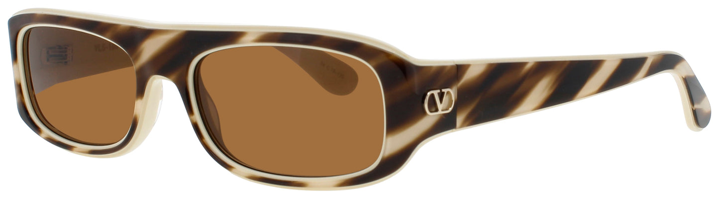 VALENTINO VLS-184 Frame BROWN / IVORY / GOLD Lens BROWN