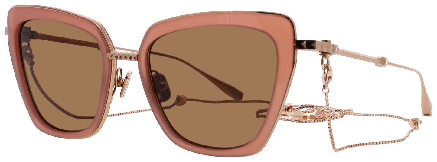 VALENTINO V - DAYDREAM II Frame PINK / ROSE GOLD Lens  BROWN