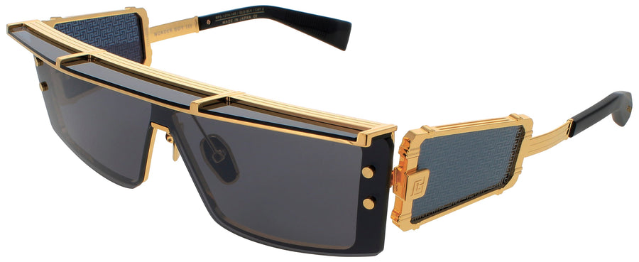 BALMAIN WONDERBOY-III Frame GOLD/BLACK Lens BLACK FLASH MIRROR