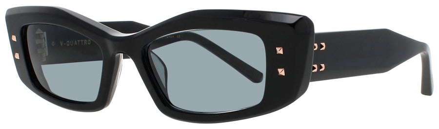 VALENTINO V - QUATTRO Frame BLACK / ROSE GOLD Lens GREY GRADIENT - MIRRORED