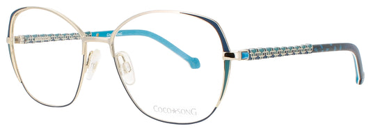 COCO SONG CRUISING NIGHT Frame GOLD TURQUOISE Lens DEMO