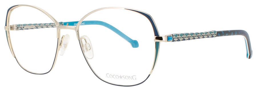 COCO SONG CRUISING NIGHT Frame GOLD TURQUOISE Lens DEMO