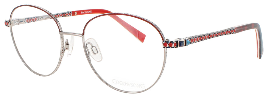 COCO SONG WITHOUT ME Frame RED SILVER Lens DEMO