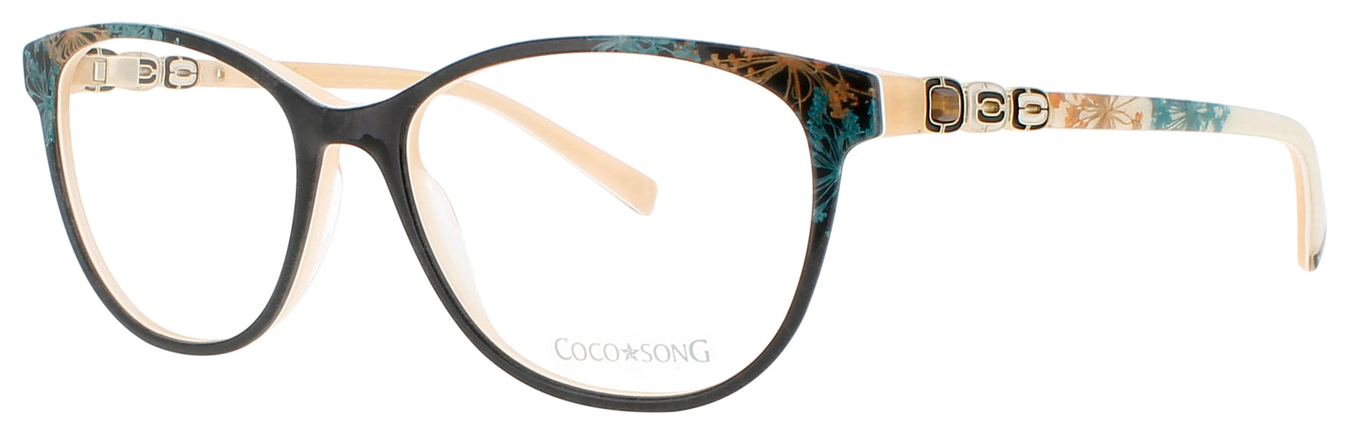 COCO SONG SHERRY RED Frame BLACK BEIGE GOLD Lens DEMO