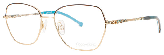 COCO SONG TEXAS DREAM Frame GOLD TURQUOISE Lens DEMO