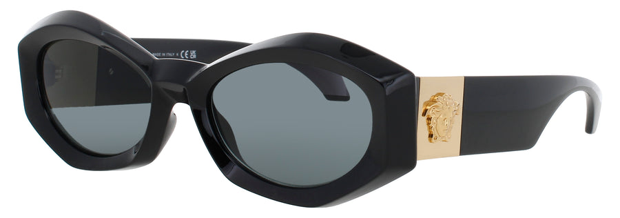 VERSACE 0VE4466U Frame BLACK/GOLD Lens SMOKE