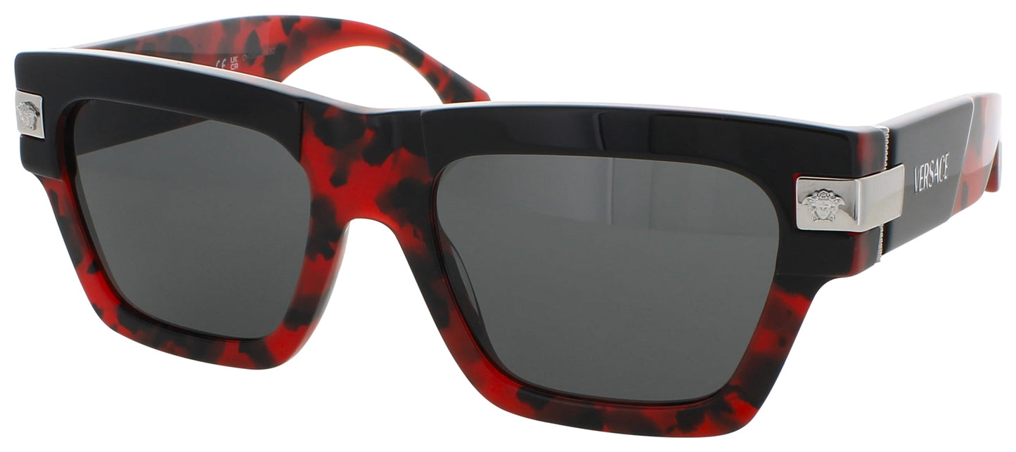 VERSACE 0VE4464 Frame RED HAVANA Lens DARK GREY