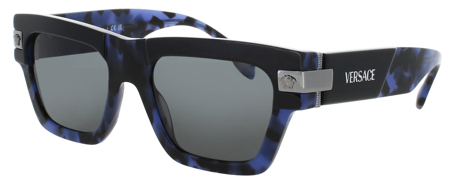VERSACE 0VE4464 Frame HAVANA BLUE Lens SMOKE