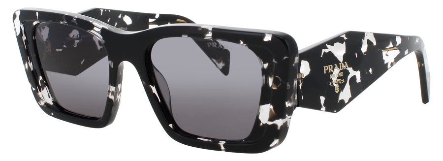PRADA PR 08YS Frame BLACK CRYSTAL TORTOISE Lens POLARIZED DARK GREY