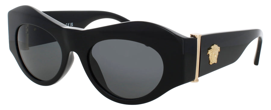 VERSACE 0VE4477U Frame BLACK/GOLD Lens SMOKE